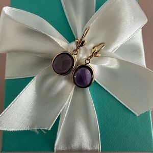 Tiffany & Co. Paloma Picasso Olive Leaf Amethyst Drop Earrings